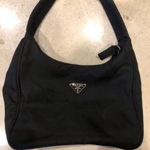 Authentic Prada Black Nylon mini bucket bag